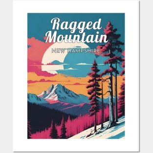 Ragged mountain ski new hampshire usa Posters and Art